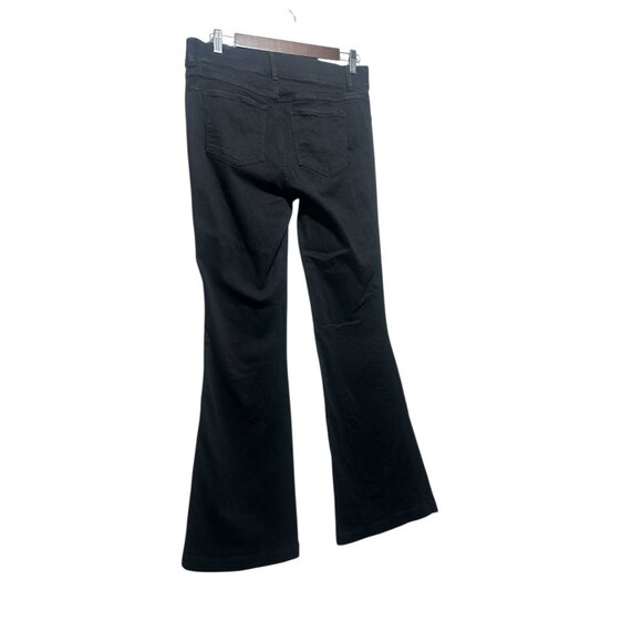 SPANX Shape Flare Jeans Women Medium Petite Black High Rise Wide Leg Classic - Picture 11 of 12